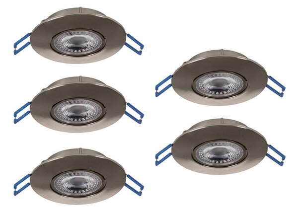 Eglo 300194 - SADA 5x LED zapustené stropné svietidlo GEDREZ LED/4,9W/230V pr. 9 cm chróm