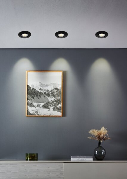 Eglo 300191 - SADA 7xLED zapustených svietidiel GEDREZ LED/4,9W/230V pr. 9 cm čierna