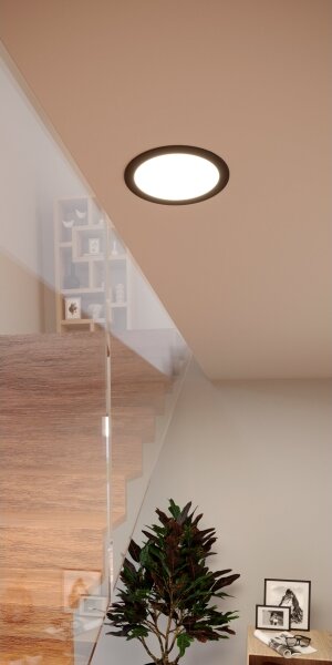 Eglo 901427-LED RGBW stropné kúpeľňové zapustené svietidlo FUEVA-Z LED/9,5W/230V 16,8cm IP44 čierne