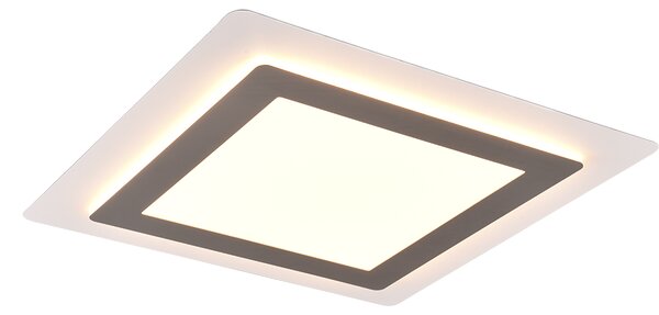 TRIO 641510207 MORGAN stropné svietidlo SMD LED 450x450mm 46W/6000lm 2700-6500K matný nikel, stmievateľné, diaľkový ovládač