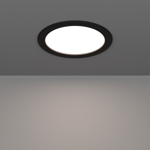 Eglo 901427-LED RGBW stropné kúpeľňové zapustené svietidlo FUEVA-Z LED/9,5W/230V 16,8cm IP44 čierne