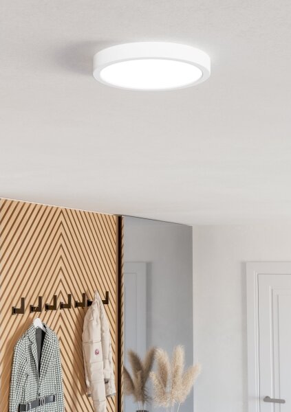 Eglo 901376 - LED RGBW stmievateľné dymové stropné svietidlo FUEVA-Z LED/11,2W/230V 21,1cm IP44 biele