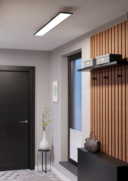 Eglo 901511-LED RGBW stropný prisadený panel MORADILLO-Z LED/28W/230V 120x15cm čierny