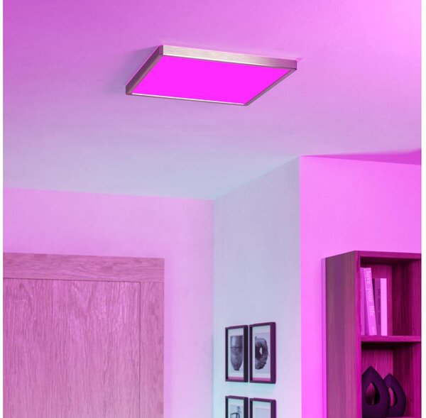 Eglo 901422-LED RGBW Stmievateľné kúpeľňové stropné svietidlo FUEVA-Z LED/17,8W/230V 39x39cm IP44 chróm