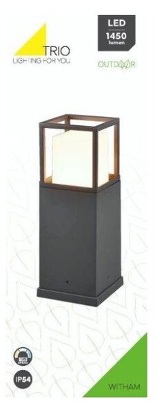 TRIO 577860142 WITHAM vonkajšie stojanové svietidlo/stĺpik SMD LED V400mm 14,5W/1450lm 2300+3000+4000K IP54 antracitová