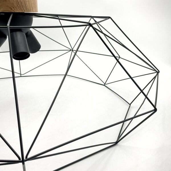 Brilagi - Stropné svietidlo WOODY BASKET 3xE27/60W/230V, priemer 80 cm, dub