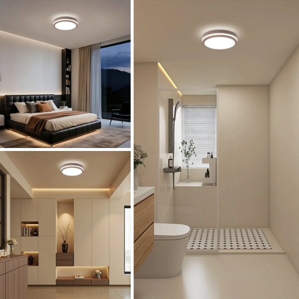 Brilagi - LED vonkajšie svietidlo so senzorom BENE LED/24W/230V pr. 26 cm hnedé IP54