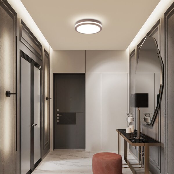 Brilagi - LED vonkajšie svietidlo so senzorom BENE LED/24W/230V pr. 26 cm hnedé IP54