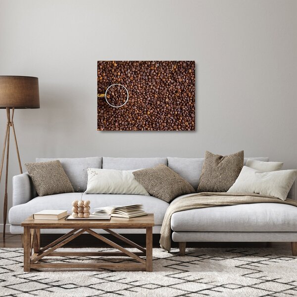 Sklenený obraz - kávové zrná (70x50 cm)
