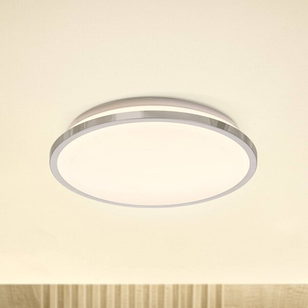OSRAM stropné LED svetlo BATHROOM, chróm, Ø 30 cm, IP44,, Chrómová / strieborná, Kúpeľňa, Hliník, Moderný, Závesné svietidlo