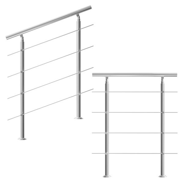 Schodiskové zábradlie 4 vzpery - 100 cm