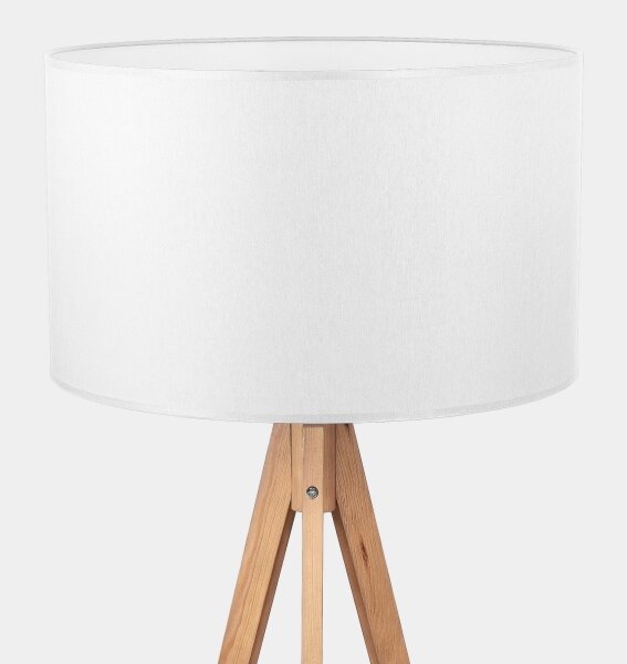 Stojacia lampa TREVISO 1xE27/25W/230V biela/drevo