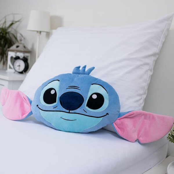 Fleecový detský vankúšik 41x32 cm Lilo and Stitch "Blue" – Jerry Fabrics