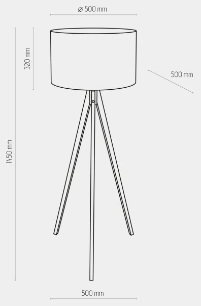 Stojacia lampa TREVISO 1xE27/25W/230V biela/drevo