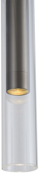 Moderný reflektor Gunmetal s čírym sklom pre 1-fázový koľajnicový systém - Slimline Loyce