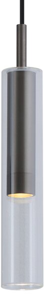 Moderný reflektor Gunmetal s čírym sklom pre 1-fázový koľajnicový systém - Slimline Loyce