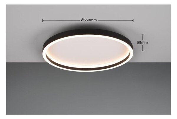 TRIO Reality R64502132 ROTONDA stropné svietidlo SMD LED D350mm 20W/2600lm 3000K čierna, biela
