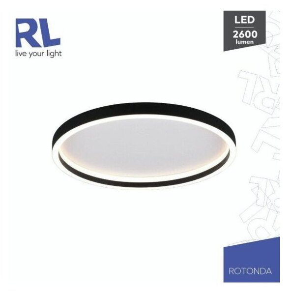 TRIO Reality R64502132 ROTONDA stropné svietidlo SMD LED D350mm 20W/2600lm 3000K čierna, biela