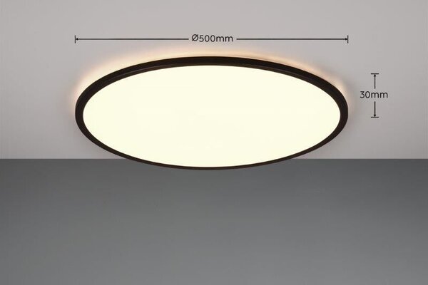 TRIO Reality R64381032 SCOTT stropné svietidlo SMD LED D500mm 30W/3600lm 3000-6500K čierna, biela, stmievateľné, diaľkový ovládač