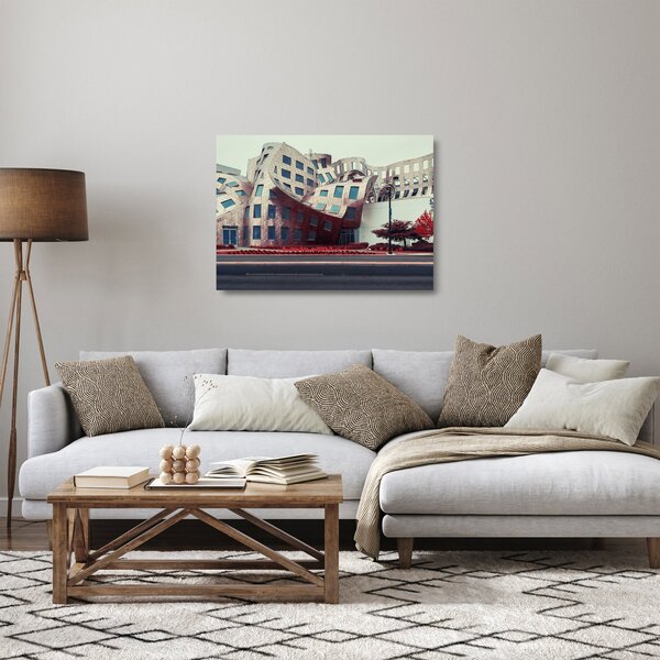 Sklenený obraz - architektonická stavba (70x50 cm)