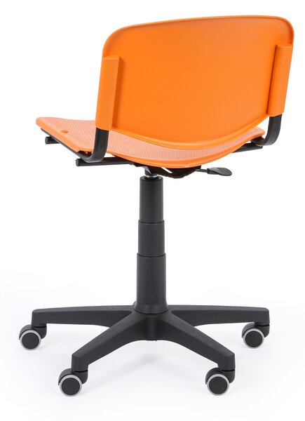 Pracovná stolička ISO, otočná, oranžová