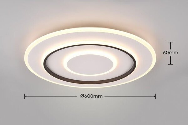 TRIO Reality R64303931 JORA stropné svietidlo SMD LED D600mm 55W/6400lm 2700-6000K biela matná, stmievateľné, diaľkový ovládač