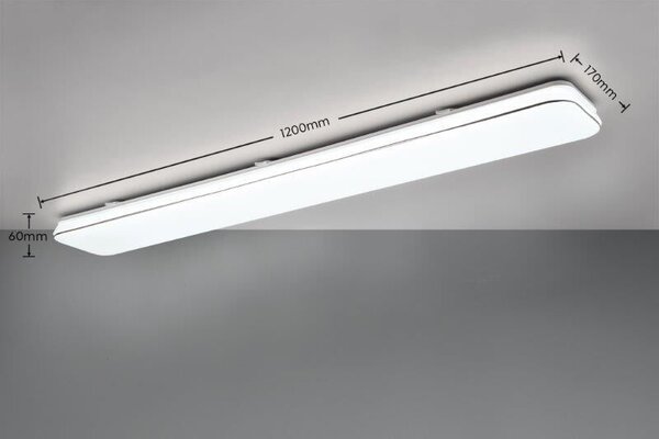 TRIO Reality R64144401 BLANCA stropné svietidlo SMD LED 1200x170mm 46W/5600lm 4000K biela, switchdimmer