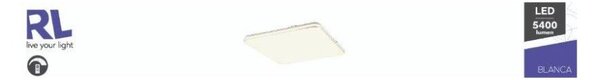 TRIO Reality R64141201 BLANCA stropné svietidlo SMD LED 530x530mm 46W/5400lm 3000K biela, switchdimmer