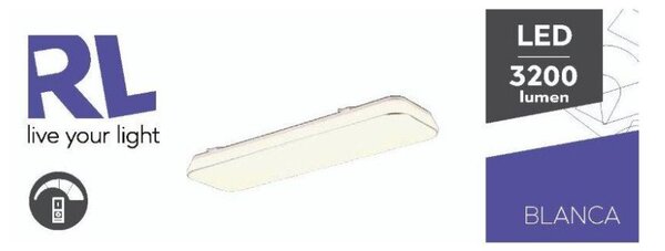 TRIO Reality R64141301 BLANCA stropné svietidlo SMD LED 600x170mm 28W/3200lm 3000K biela, switchdimmer