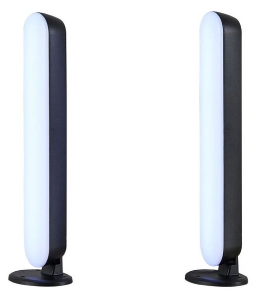 TRIO Reality R55382102 GAME stolná lampička SMD LED V280mm 2x2,5W RGB čierna, stmievateľné, diaľkový ovládač