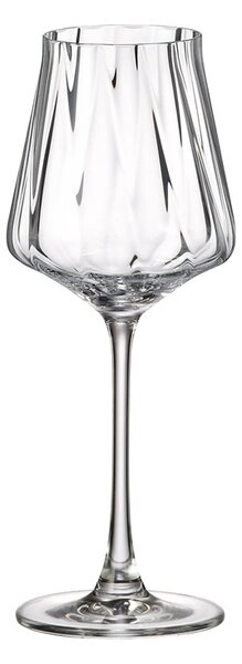 Crystal Bohemia Cettia optic poháre na víno 370 ml 6 ks