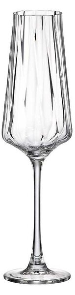 Crystal Bohemia Cettia optic poháre na sekt 270 ml 6 ks