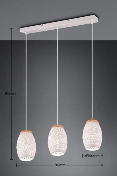TRIO Reality R31573031 BIDAR závesné svietidlo 3xE27 biela matná