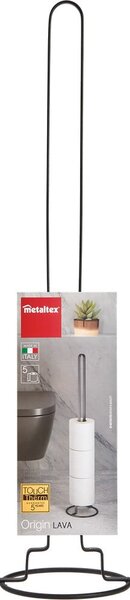 Čierny stojan na toaletný papier Metaltex Origin