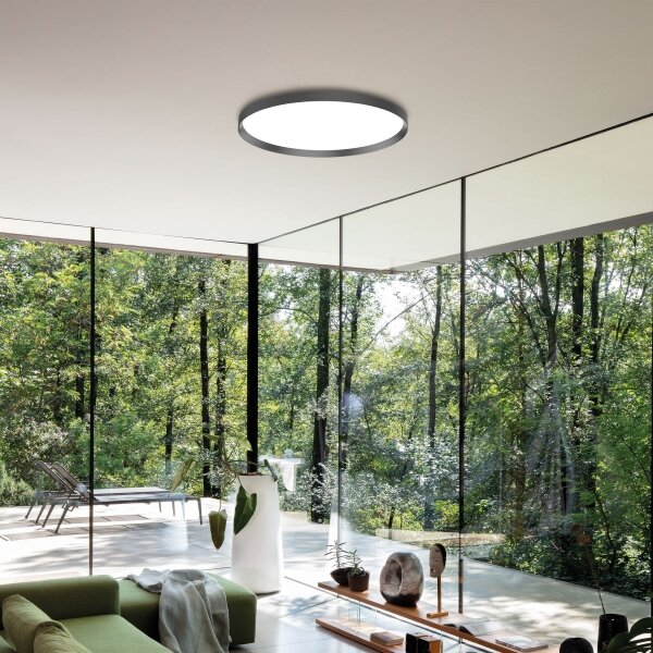 Ideal Lux-LED Stropné svietidlo FLY LED/26W/230V 2700K pr. 45 cm CRI90 IP40 čierna