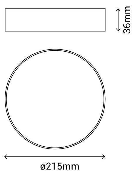 Biele stropné svietidlo SULION Linha, ø 21,5 cm