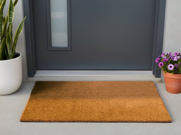 Rohožka prírodná prírodné kokosové vlákno 55 x 120 cm PVC povlak protišmyková jednofarebná rohož do interiéru moderná