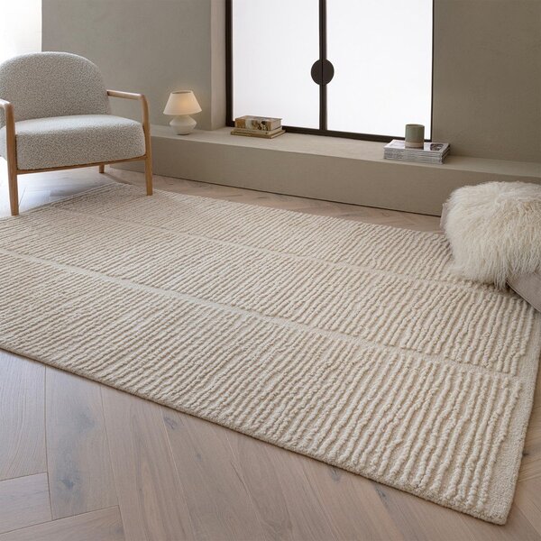 Slonovinový ručne tkaný vlnený koberec 120x170 cm Zennith Column – Asiatic Carpets