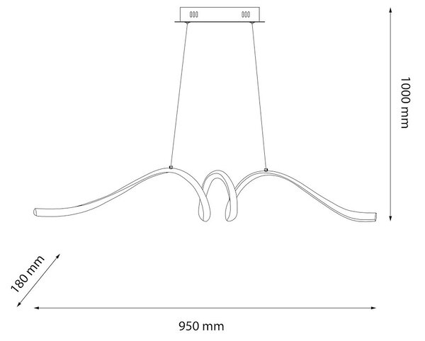 Závesné LED svietidlo Loop, 1x LED 28w, 4000k, b