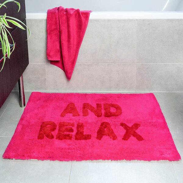 Ružová kúpeľňová predložka 50x80 cm And Relax – Rex London