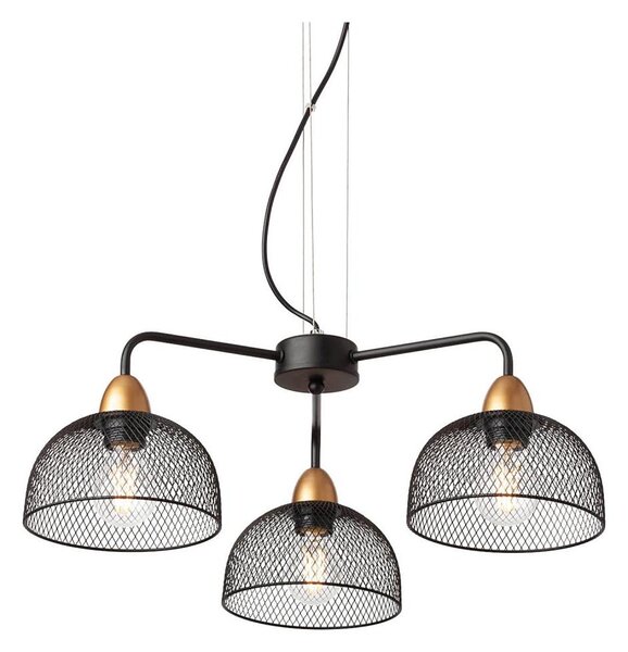 Redo 01-1573 - Luster na lane TAMIS 3xE27/42W/230V pr. 59 cm čierna