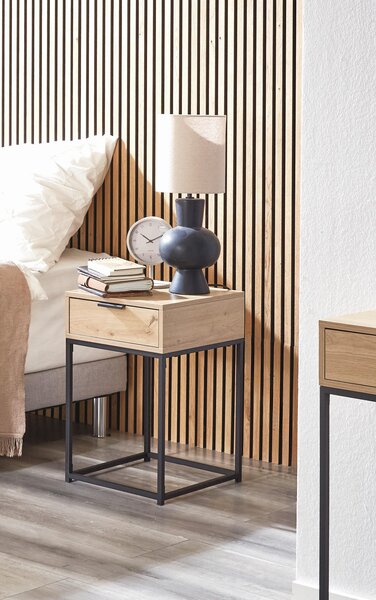 NOČNÝ STOLÍK, čierna, farba duba, 40/60/40 cm - Online Only spálne, Online Only