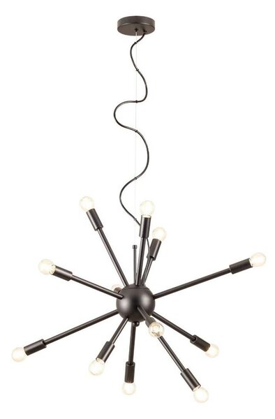 Redo 01-2934 - Závesný luster STELLAR na lanku 12xE14/25W/230V čierny