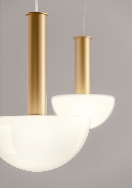 Redo 01-2474 - Luster na lanku LUMIEN 1xG9/10W/230V pr. 13 cm zlatá/biela