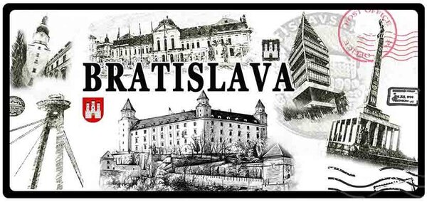 Mesto Bratislava old - ceduľa 30cm x 20cm Plechová tabuľa