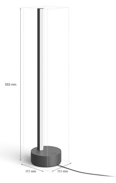 Philips Hue White and color ambiance 8718696176245 Signe stolové svietidlo LED 55,3m 11,8W/lm 2000-6500K+RGB čierna bluetooth