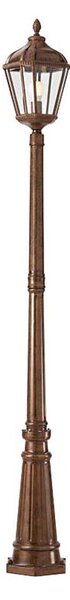 Redo 9662 - Vonkajšia lampa ESSEN 1xE27/70W/230V 221,5 cm IP44 hnedá/patina