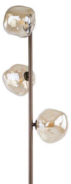 Stojacia lampa LAVA 3xG9/8W/230V bronzová/dymová béžová