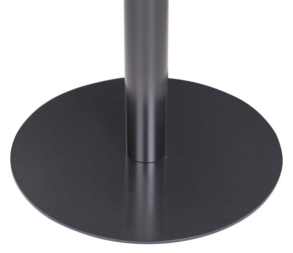 Záhradný bistro stolík tmavohnedá a čierna okrúhly 80 x 80 cm vysoká kovová podnož rustikálny moderný