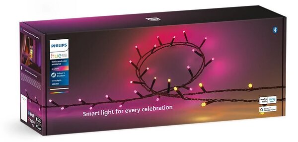 8720169246867 PHILIPS HUE White and Color Ambiance Festavia string lights - vianočná svetelná reťaz 500 LED 2x20m 2000-6500K+RGB IP44/IP54 čierna